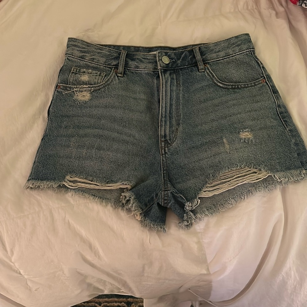 PacSun high rise festival denim shorts